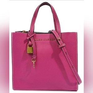 MARC JACOBS Pink Leather Mini Grind Tote with a Dustbag